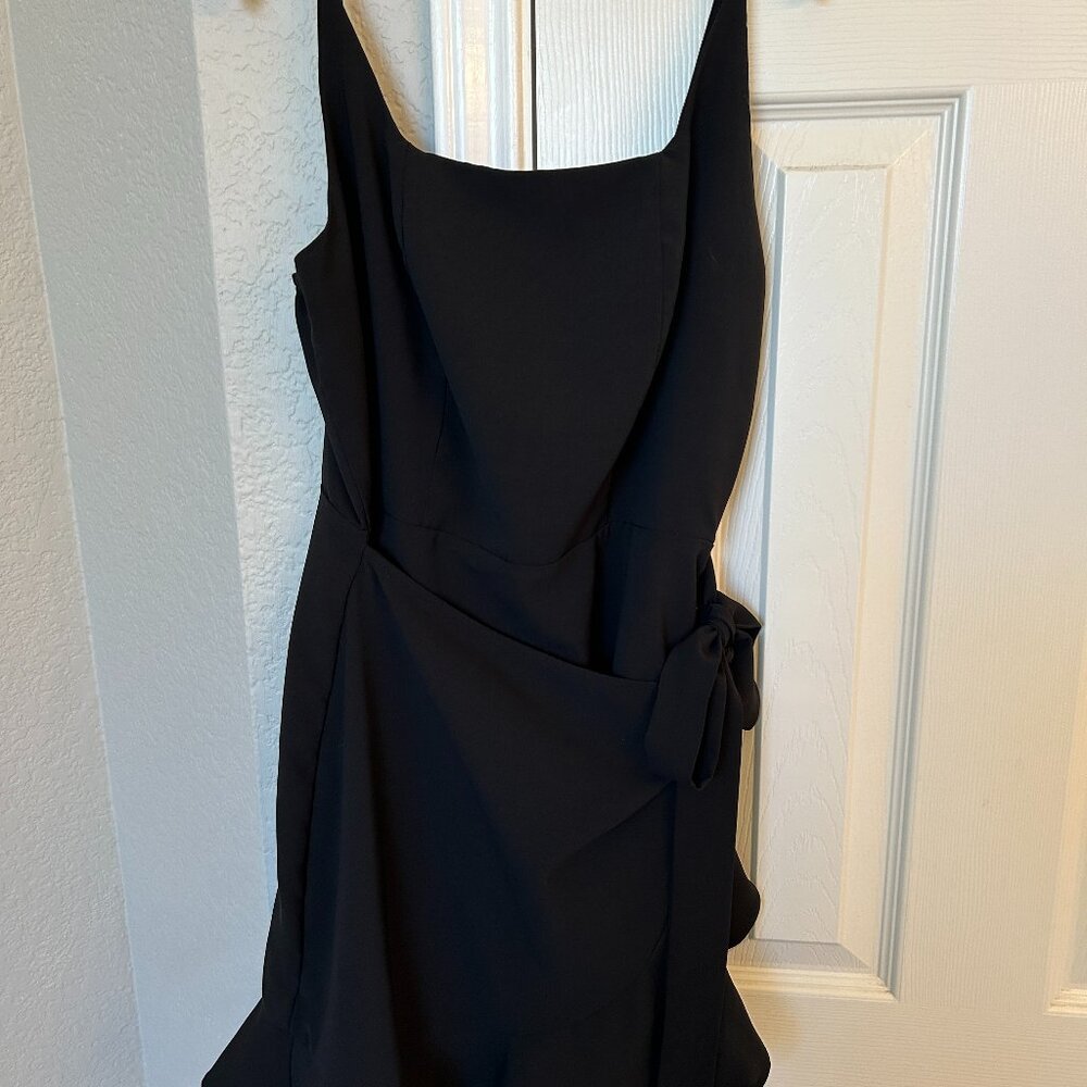 Amazon Summer Casual Spaghetti Strap Wrap Mini Dress - Black - M